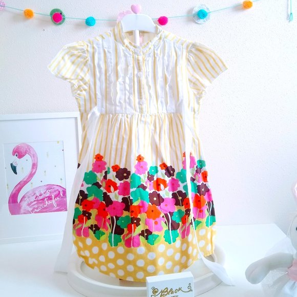 DownEast Other - DOWNEAST BASICS YELLOW FLORAL DRESS GIRL 4
